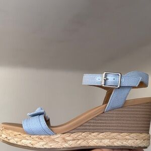 Dolce Vita Light Blue Espadrille Wedge Sandals